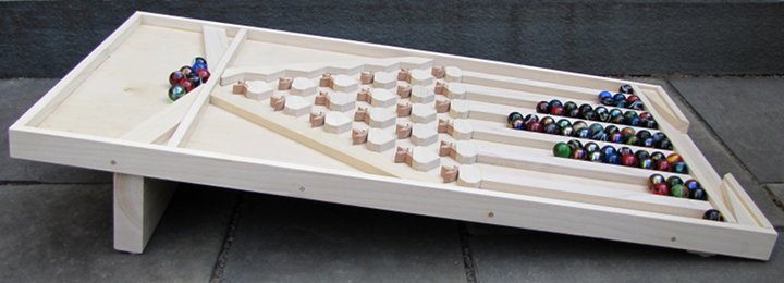 side view of Pascal's Marble Run